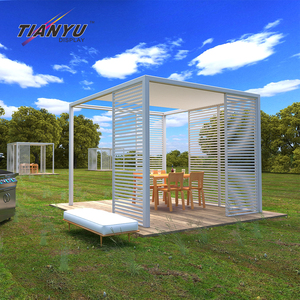 Pérgola Hardtop E all'apertura para exteriores, Metal, pantalla Original de la empresa, constructores cerca de mi, Gazebo cerrado con barbacoa - Product Image 3