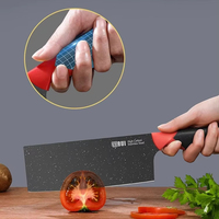 RUI Couteau de cuisine noir cuisine alimentaire bébé spécial Chef couteau de couleur en acier inoxydable couteau à trancher domestique