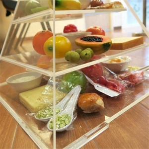 Hộp Hình Kim Tự Tháp Acrylic Trong Suốt <span class=keywords><strong>4</strong></span> Tầng Dùng Cho Thực Phẩm Tươi Sống - Product Image 2