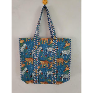 Bolso Tote Acolchado de Algodón con Estampado de Selva, Estilo Bohemio, Vintage, con Cremallera Resistente, Moderno, Personalizado para Mujer - Product Image 2