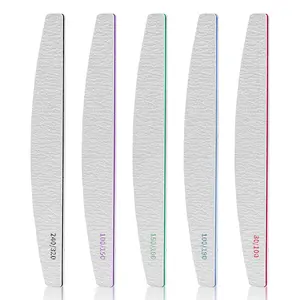 Professional Emery Board Manicure Pedicure Art Tools Double-Sided Moon Shape 80/80 grit Nail File