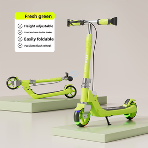 สกู๊ตเตอร์สองล้อแบบพับได้ ปรับความสูงได้ ล้อ PU มีไฟ มีเสียงเพลง ลดราคาพิเศษ - Product Image 5