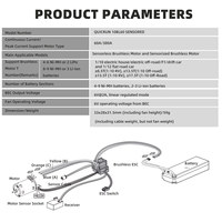 ESC Brushless QUICRUN 10BL60 Sensored 60A pour voiture de drift et de course 1/10, idéal pour les débutants, excellent rapport qualité-prix