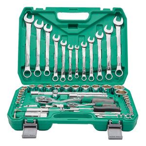 61Pcs <b>Car</b> <b>Repair</b> Tool Set Socket Wrench Kit Chromium Vanadium Steel For Automotive Mechanical <b>Repair</b> - Product Image 2