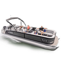 Bateau ponton en aluminium personnalisé en gros, fabriqué en Chine, pour la pêche, les croisières, les fêtes, les loisirs, en vente