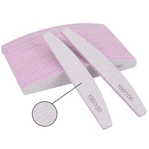 100/180 Grit แฟ้มเอกสารเล็บมืออาชีพ,กระดาษทรายบัฟเฟอร์หนาแข็งแรงสำหรับทำเล็บขัดครึ่งวงกลมมะนาวไฟล์เล็บ80/80 - Product Image 3