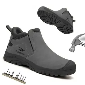 Китай, легкий вес, новый, s3 ce, рабочие, безопасные, сварочные кожаные ботинки со стальным носком, производители для рабочих-строителей