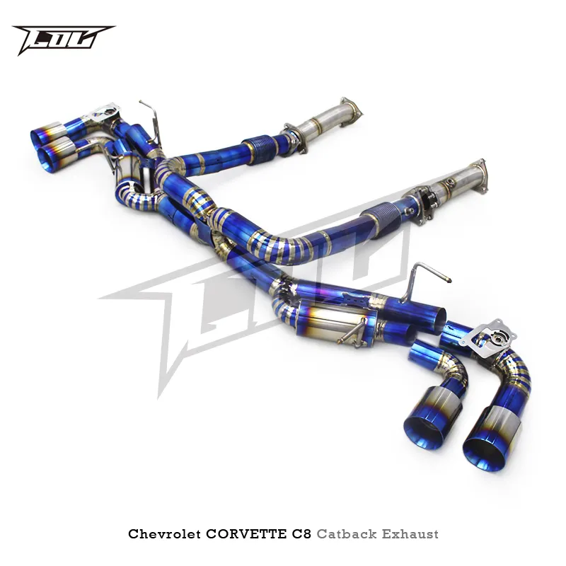 Boska Titanium Catback tubos de escape para Chevrolet Corvette C8 2019-2023 escape OEM sistemas de escape com válvula