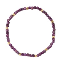 Bracelets en perles facettées de 3 mm pour femmes, pierres précieuses naturelles, bracelet élastique en cristal de guérison fait à la main, bijoux unisexes