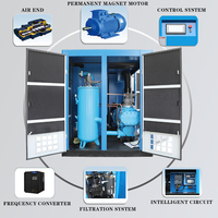 Compresseur d'air à vis à compression à deux étages à économie d'énergie 90kw 110kw 132kw support personnalisé compresseurs d'air silencieux rotatifs