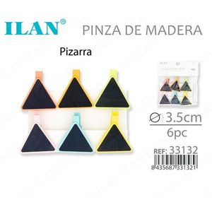 Ilan Mollette in Legno con Lavagna 3.5cm 6pz per Appendere Vestiti - Product Image 3