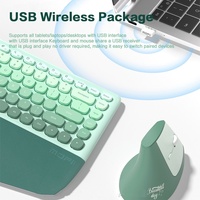 Combo de Teclado y Ratón Inalámbrico Ergonómico MOFII 2.4G con Reposamuñecas, Ratón Vertical de 1600DPI para PC/Laptop/Escritorio, en Stock