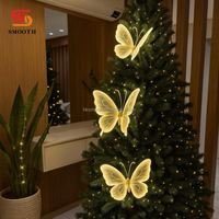 Papillon LED LUMINEUX 40CM / 60CM avec Ailes qui s'ouvrent/ferment automatiquement pour Décoration de Mariage, Fête, Anniversaire