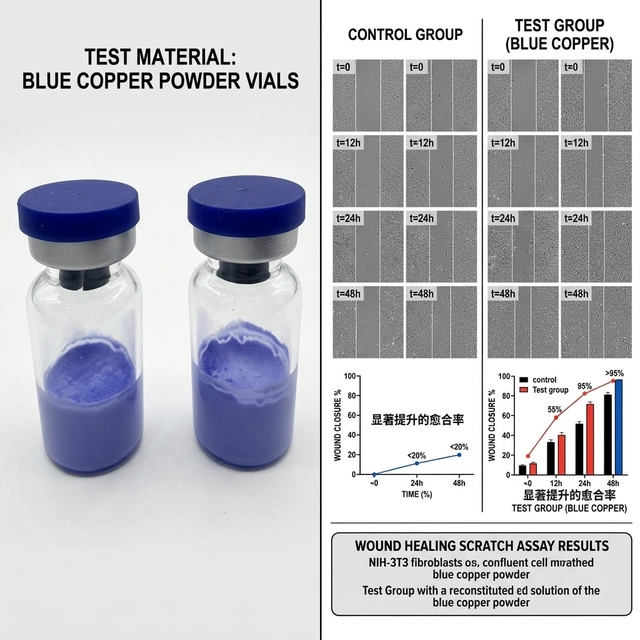 Factory Direct Sales Copper Peptides GHK-Cu High Purity Grade 99% Cosmetics Raw Material Powder
