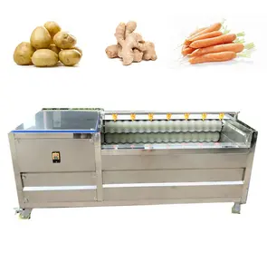 Root Vegetables Washing and Peeling Machine Potato Roller Peeler