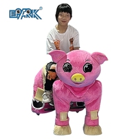 Trottinette Électrique en Forme d'Animal en Peluche, Voiture Jouet à Conduire en Forme d'Animal, Jeu à Monnayeur à Roues en Forme d'Animal