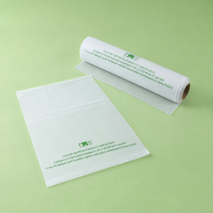 Sac de courses en rouleau en plastique biodégradable compostable thermoscellable durable personnalisé en PLA PBAT à base d'amidon de maïs pour supermarché - Product Image 6