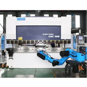 Pengendali DA53T DELEM Otomatis, Robot Pembengkokan Tangan Robot 160T/3200Mm, Rem Tekan Servo Cnc Pintar