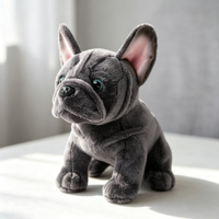 Boneka Anjing Bulldog Prancis Kustom, Boneka Anak Anjing Realistis Lembut untuk Hadiah dan Dekorasi Rumah