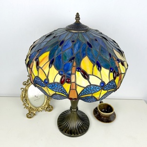 Longhuijing 16-Inch Eco-Friendly Flexible Simple LED AC E26 Dragonfly Dome Stained Glass Modern Table Lamp for Living Room - Product Image 4