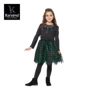 ODM Whole Sale Day of the Dead <strong>Ghost</strong> Bride <strong>Costume</strong> Halloween <strong>Costume</strong> with Spiderweb Dress for Children's Stage Dressing-Up - Product Image 3