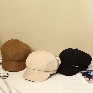 Autumn Winter New Octagonal Hat Internet Popular All-Match Painter Beret Visor Cloth Material <b>Makes</b> <b>Face</b> Look Small Japanese - Product Image 4
