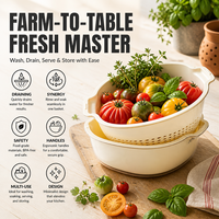 Plastic wasmand voor groenten en fruit Duurzame constructie Ruimtebesparend Perfect voor salade