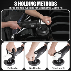 เครื่องขัดสีรถยนต์แบบโรตารี่คู่ 1200 วัตต์ ขนาด 6 นิ้ว 150 มม. ปรับความเร็วได้ สำหรับขัดเคลือบสีรถยนต์และขัดพื้น 110-240 โวลต์ <span class=keywords><strong>1</strong></span> เฟส - Product Image 4