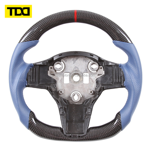 พวงมาลัยคาร์บอนไฟเบอร์แท้สีสั่งทำพิเศษ TDD สำหรับรถยนต์เทสล่า รุ่น 3 และ Y ปี 2017-2022 - Product Image 5
