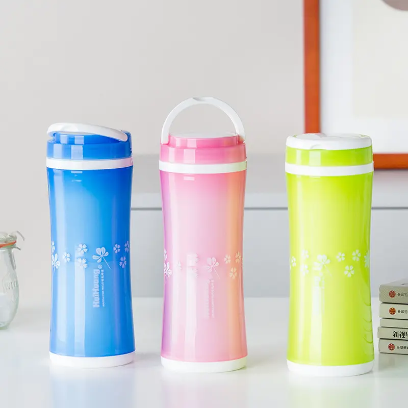 350ml 12oz Plain Water Bottle Wide Mouth Plastic Water Canteen