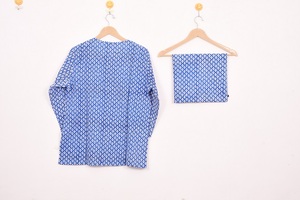 Conjunto de Pijama Floral Estampado a Mano de Primera Calidad - Ropa de Dormir de Algodón Artesanal, Ropa de Dormir y de Estar por Casa para Mujer, Regalo de Verano - Product Image 4