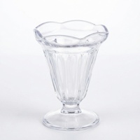 Gobelet à crème glacée en cristal PC transparent, durable, incassable, sans BPA, pour restaurant, café, bar, hôtel, buffet, logo personnalisé