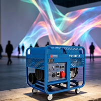 Générateur diesel portable 15 kW 16 kW, refroidi par air, bicylindre, moteur CP2V98, démarrage électrique, monophasé/triphasé, puissance égale