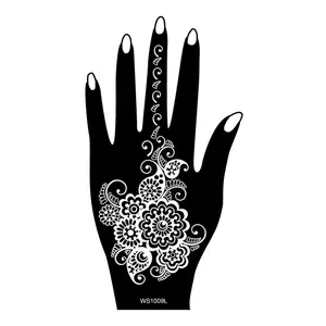 High quality hollow -carved Desgin Temporary Henna Tattoo Sticker for hand