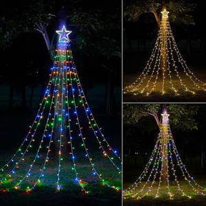 Decoraciones Navideñas para Exteriores, Guirnalda de Luces Navideñas RGB con Cambio de Color y Estrellas, Espectáculo de Luces Multicolor DIY - Product Image 6