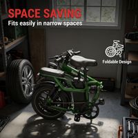 Vélo électrique pliable pour adultes à prix bas, pneus larges de 16 pouces, double amortissement, batterie au lithium 48V 500W, autonomie 35-45 km