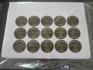 Benutzer definierte selbst klebende Goldfolie muster Aufkleber Etiketten für Weinflasche - Product Image 2