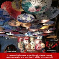 Parapluie décoratif de plafond en satin de soie à 22 baleines en bambou, style antique fait main pour femmes, danse Hanfu chinoise, direct usine