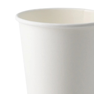 Gobelets en papier à paroi simple de 8 oz, diamètre 80 mm, couleur blanche, jetables, écologiques, pour boissons chaudes (café/thé) - Product Image 2