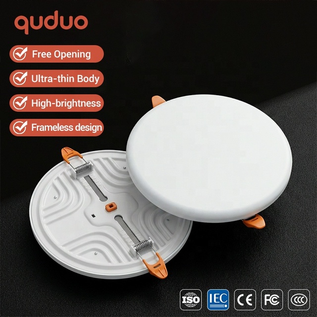 High Brightness Hotel Home Commercial Ultra Thin Round Frameless 9W 15W 24W 36W Ceiling Recessed LED Downlight