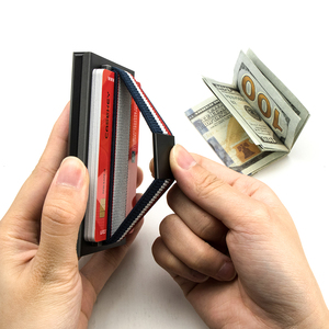 Casekey Custom Color Mini Aluminum Alloy for up Credit Card Holder RFID Blocking <b>Metal</b> <b>Wallet</b> Elastic Bandage for 15-20 Cards - Product Image 6