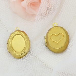 Mặt Dây Chuyền Hình Bầu Dục Bằng Đồng Thau Thô Loại 33 Đến 36 Có Hoa Văn Mặt Dây Chuyền Mặt Dây Chuyền Khung Ảnh Nhà Máy Trống Bản Lề - Product Image 2