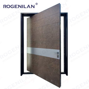 Puertas de Seguridad Metálicas Exteriores Rogenilan Villas, Puerta Principal Pivotante con Múltiples Cerraduras de Placa de <span class=keywords><strong>Roca</strong></span>, para Casas y Hogares - Product Image 4