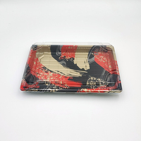 JY-1109 Einweg-Sushi-Box Schwarze Plastik-Sushi-Box Take-Away Obst-Verpackungsbox Kunststoff-Lebensmittelbehälter