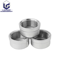 Bouchon de tuyau rond ANSI Standard SS304 1/2 pouce NPT, composant universel de pipeline, capuchon fileté en acier inoxydable 304 pour système CVC