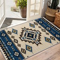 Tapis d'inspiration sud-ouest, tapis géométriques aztèques amérindiens, tapis ethniques tribaux, décoration d'intérieur, tapis antidérapants doux et grands