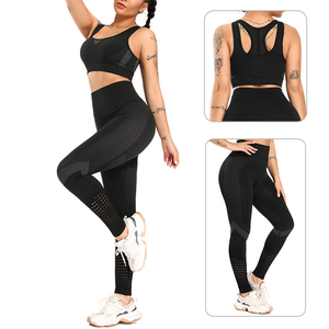 SG04B Work Out Apparel <span class=keywords><strong>Mujer</strong></span> Conjunto de ropa deportiva sin costuras Ropa de yoga Ropa deportiva Mujeres Fitness Medias <span class=keywords><strong>Mujer</strong></span> Ropa deportiva - Product Image 3