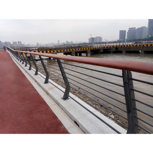 Hợp kim nhôm cầu hộ Lan tôn sóng Nhà sản xuất cảnh quan Đường thép không gỉ bằng gỗ lan can hộ Lan tôn sóng sông đường hàng rào - Product Image 3