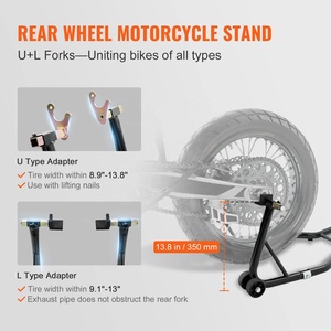 SLKE Outil de réparation Support de cale réglable Support de <span class=keywords><strong>roue</strong></span> Support de paddock de moto U + L Bras oscillant Fourche Moteur Support arrière Ascenseur - Product Image 2