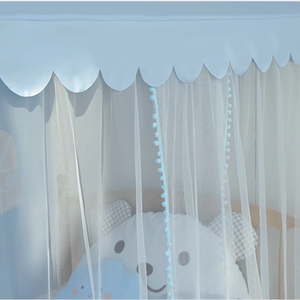 Tienda de campaña plegable para cuna con dosel emergente Red de seguridad para mantener al bebé dentro y fuera Conveniente mosquitera doblada para cuna de bebé - Product Image 6